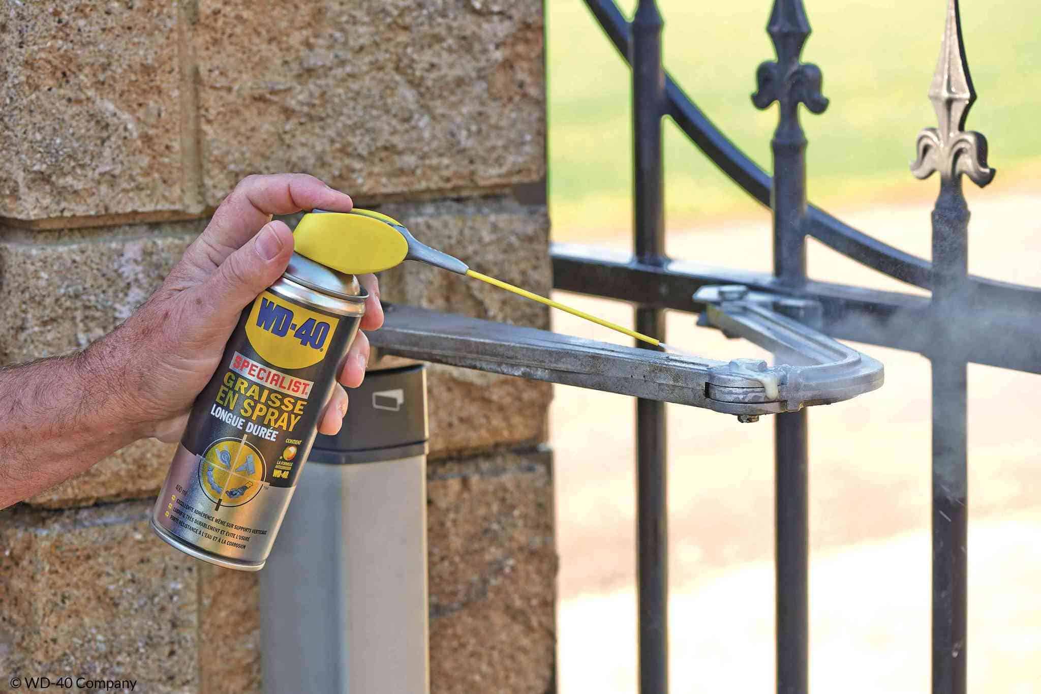 graisse en spray mécanisme de portail 1