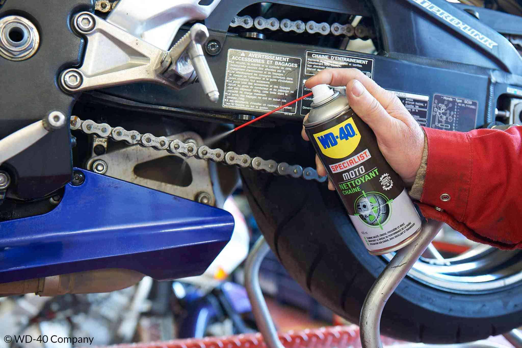 nettoyant chaine moto dégraissage de la chaine